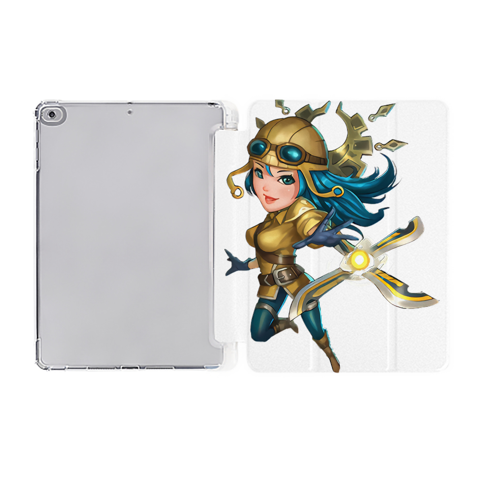 （画像用） リーグ・オブ・レジェンド League of Legends LOL IPad ケース ペン収納付き 三つ折りスタンド PUレザー×シリコン 対応機種9.5/10.5/10.9インチ
